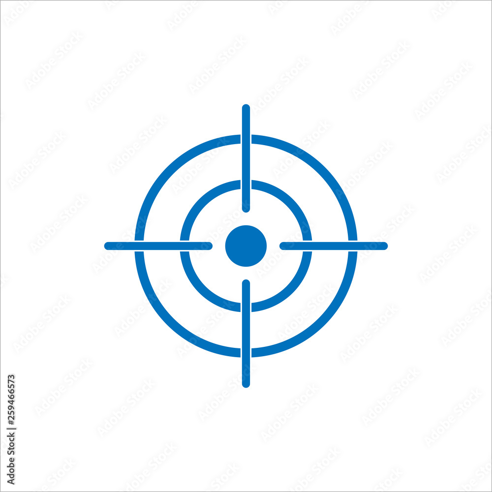 Bow, center, focus, target icon. Vector illustration, flat design. Bow, center, focus, target icon. Vector illustration, flat design.