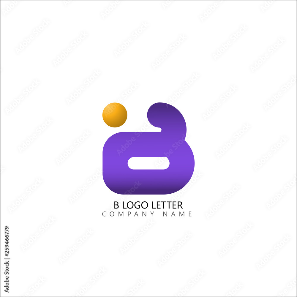 B minimal initial logo letter template vector - Vector B minimal initial logo letter template vector - Vector