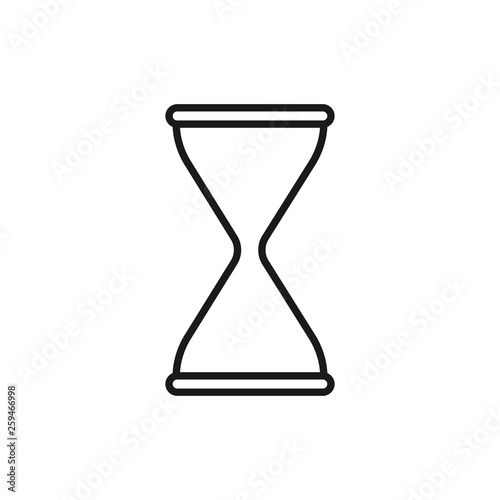 Hourglass, sand, time icon. Vector illustration, flat design.