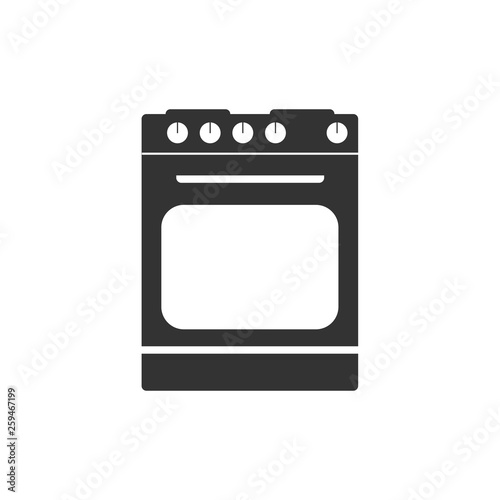 Kitchen, stove icon. Vector illustration, flat design.