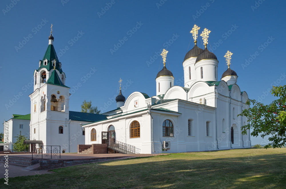 Cathedral of the Transfiguration and the Church of the Intercession in the Transfiguration monastery. City of Murom, Vladimir region, Russia