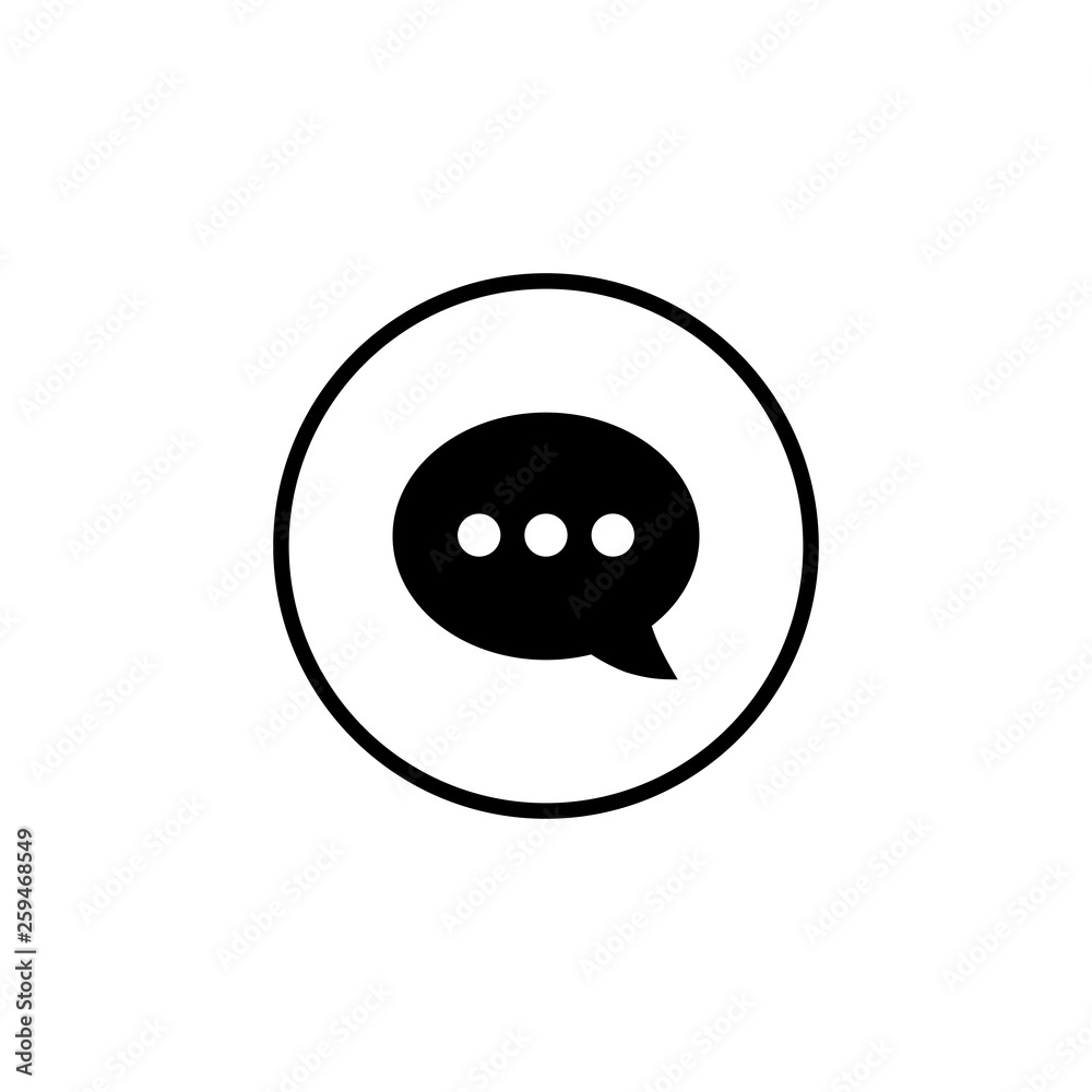 Fototapeta premium Chat icon vector. Chat Icon in trendy flat style. Speech bubble symbol
