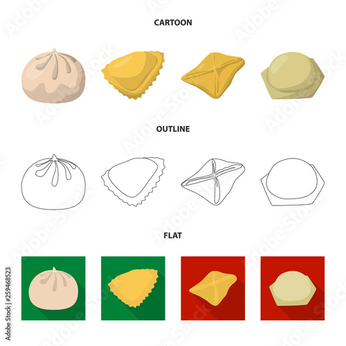 Isolated object of products and cooking icon. Set of products and appetizer stock symbol for web.