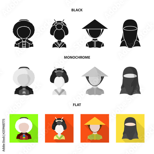 Vector illustration of imitator and resident icon. Collection of imitator and culture vector icon for stock.