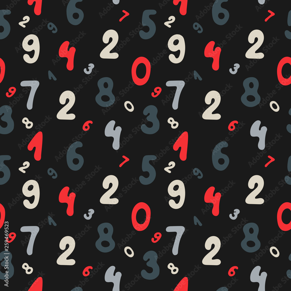 Numeral seamless wallpaper pattern. Numeral seamless wallpaper pattern.