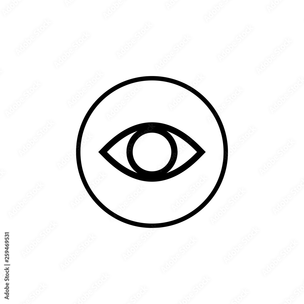 Fototapeta premium Eye icon vector. Look and Vision icon. Eye vector icon