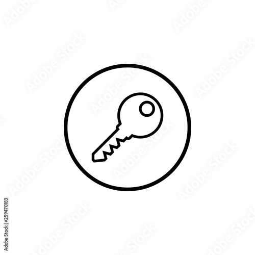 Key icon vector. Key vector icon. Key symbol for web site design