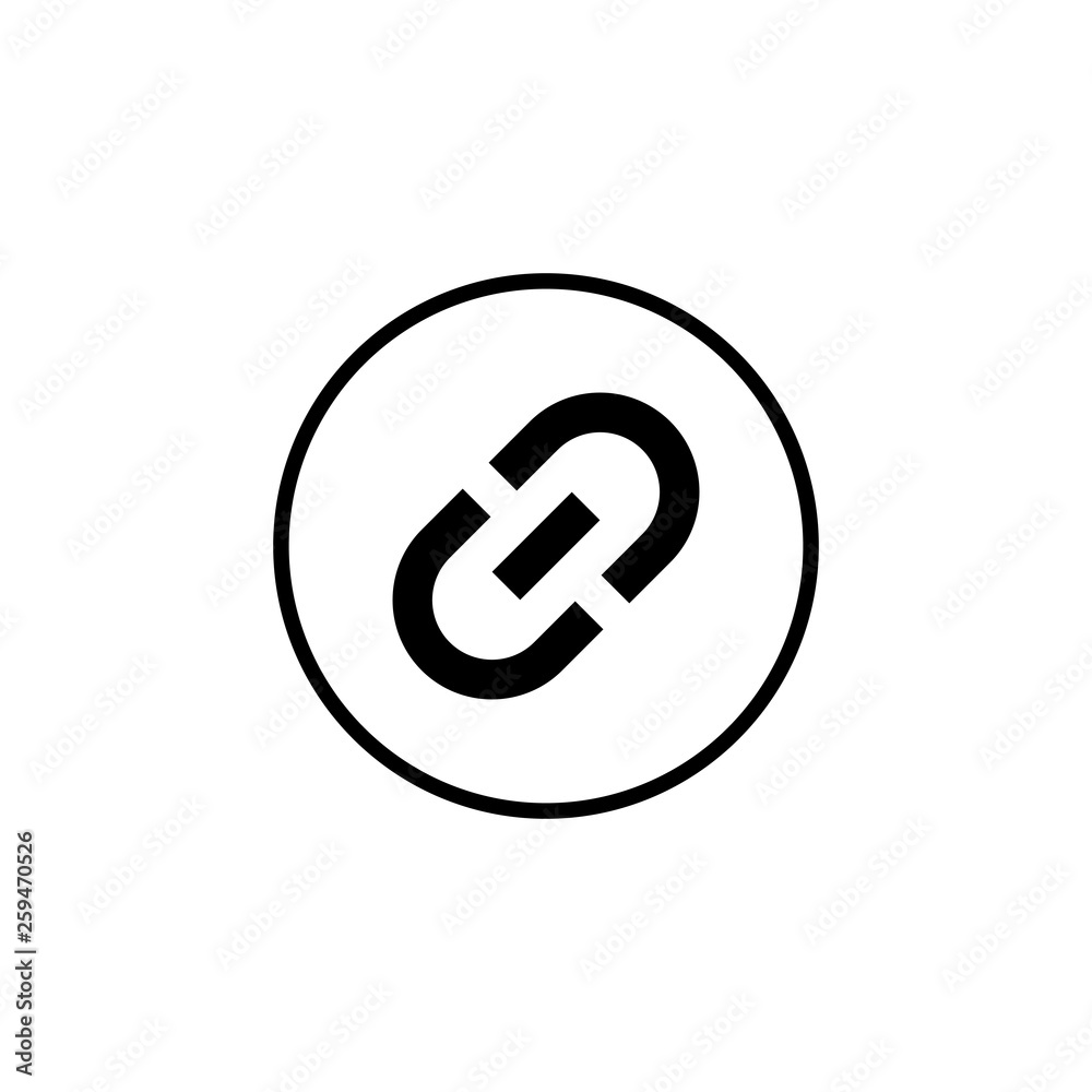 Link icon vector. Hyperlink chain symbol Link icon vector. Hyperlink chain symbol