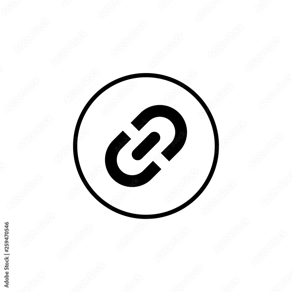 Link icon vector. Hyperlink chain symbol Link icon vector. Hyperlink chain symbol