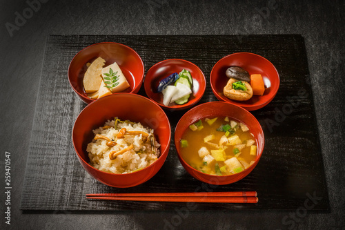精進料理　Buddhist cuisine (vegetarian cuisine of Japan photo