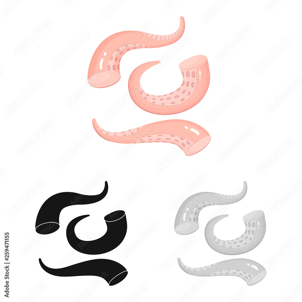 Vector design of fresh  and restaurant sign. Set of fresh  and marine   stock vector illustration.