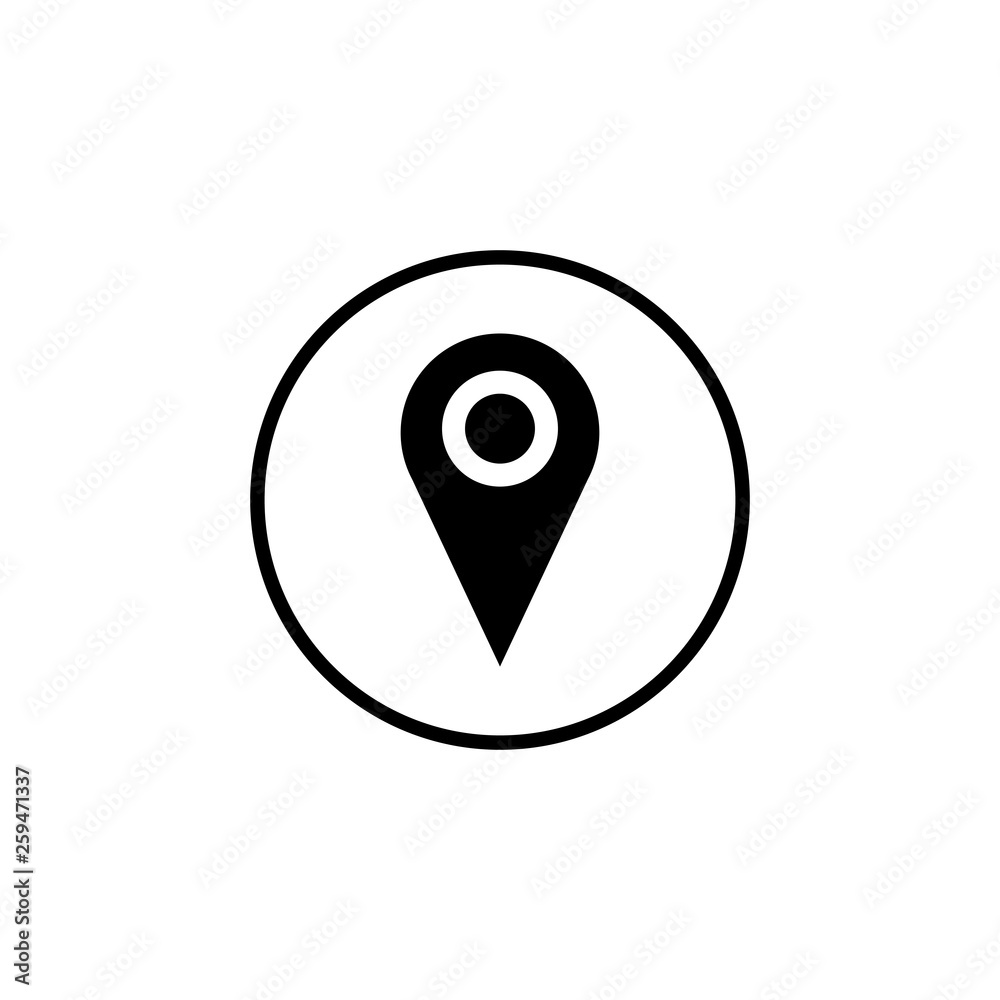 Pin icon vector. Location icon. Map pointer icon Pin icon vector. Location icon. Map pointer icon
