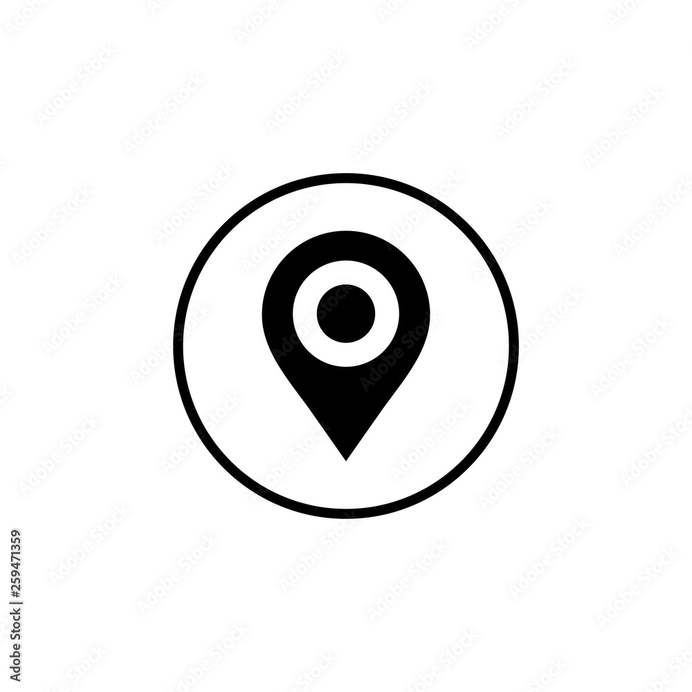Pin icon vector. Location icon. Map pointer icon Pin icon vector. Location icon. Map pointer icon