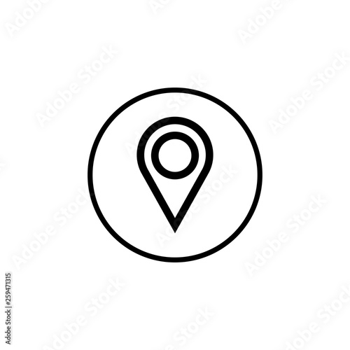 Free Download Pin icon vector. Location icon. Map pointer icon - GFXLoad