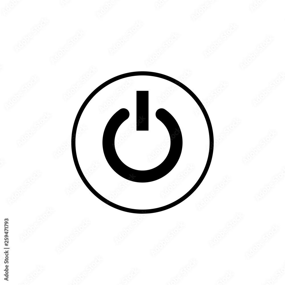 Power icon vector. Power Switch Icon Power icon vector. Power Switch Icon