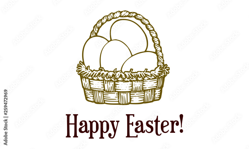 Happy Easter, typography design for print or use as poster, flyer or T shirt Happy Easter, typography design for print or use as poster, flyer or T shirt