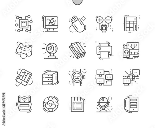 Computer Engineering Well-crafted Pixel Perfect Vector Thin Line Icons 30 2x Grid for Web Graphics and Apps. Simple Minimal Pictogram