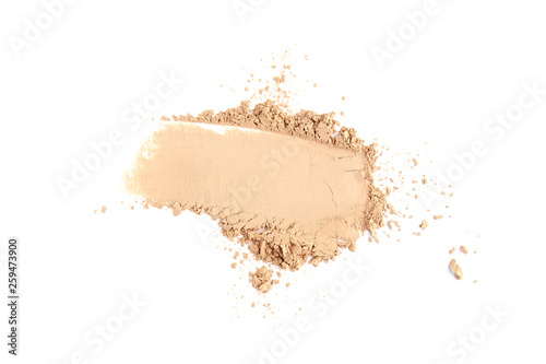 Facial powder on white background photo