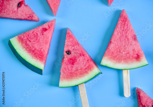 Summer fruit  watermelon with pattern background