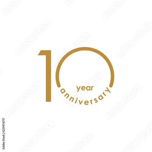 10 Year Anniversary Vector Template Design Illustration