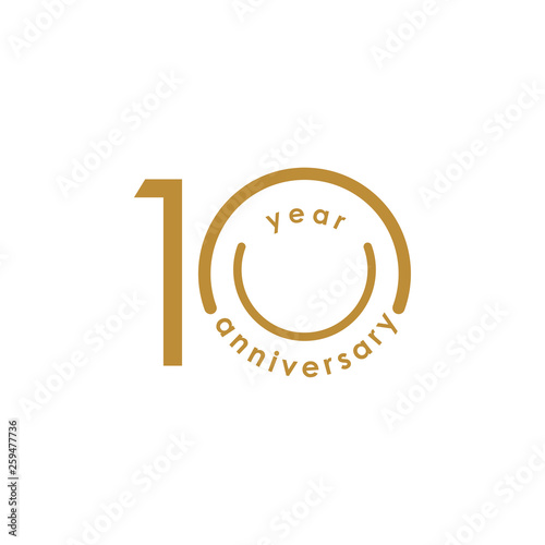 10 Year Anniversary Vector Template Design Illustration