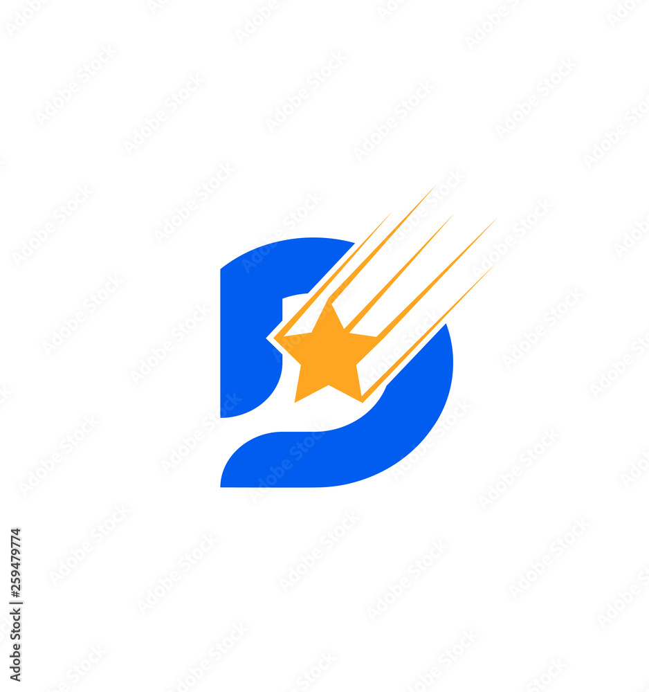 Letter D Star Logo Template Fast Star Motion Letter D Star Logo Template Fast Star Motion
