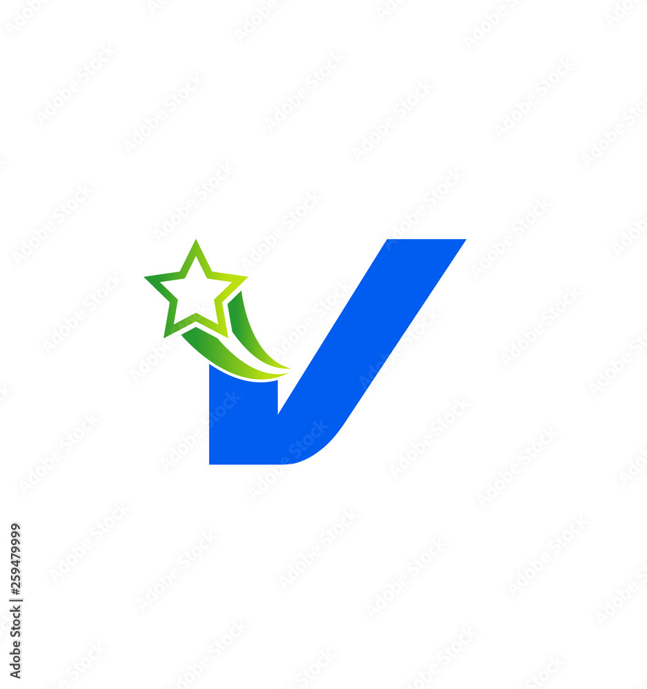 Letter V Star Logo Template Fast Star Motion Letter V Star Logo Template Fast Star Motion