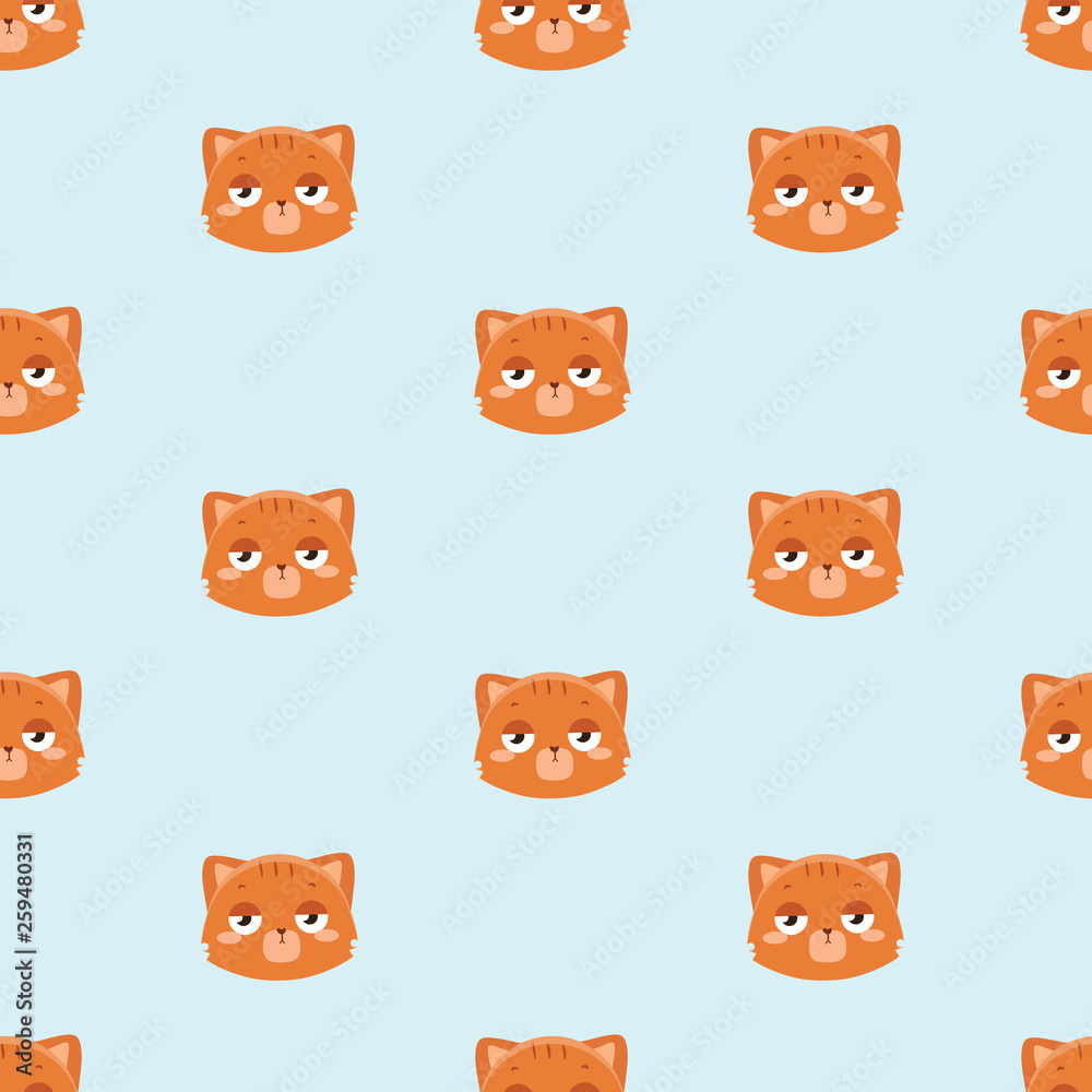 pattern with cute cat.. pattern with cute cat..
