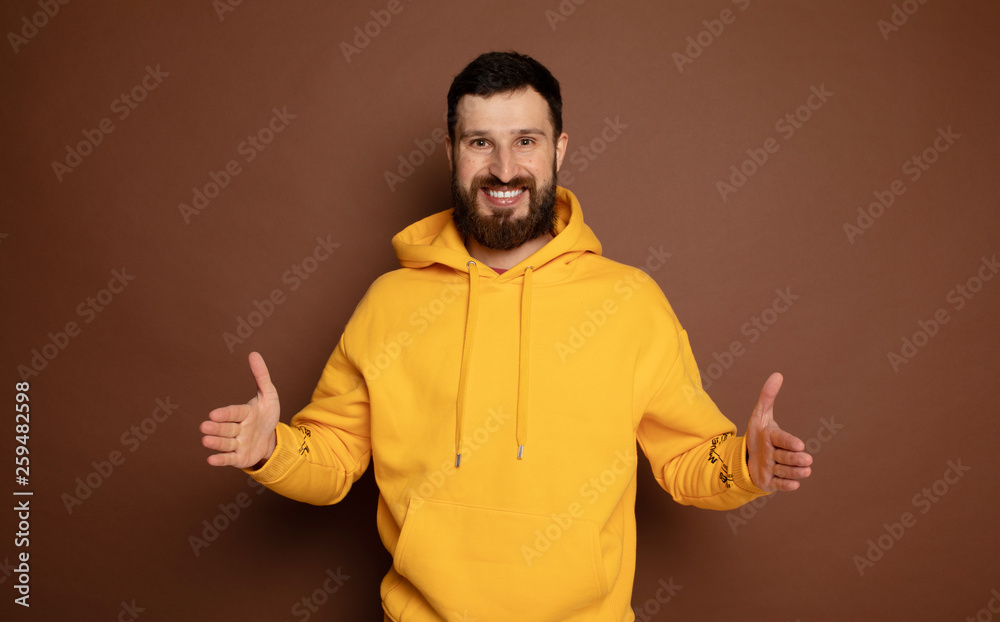 Man holding something in hands Man holding something in hands