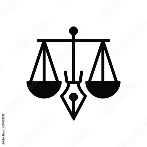 Black solid icon for legitimacy