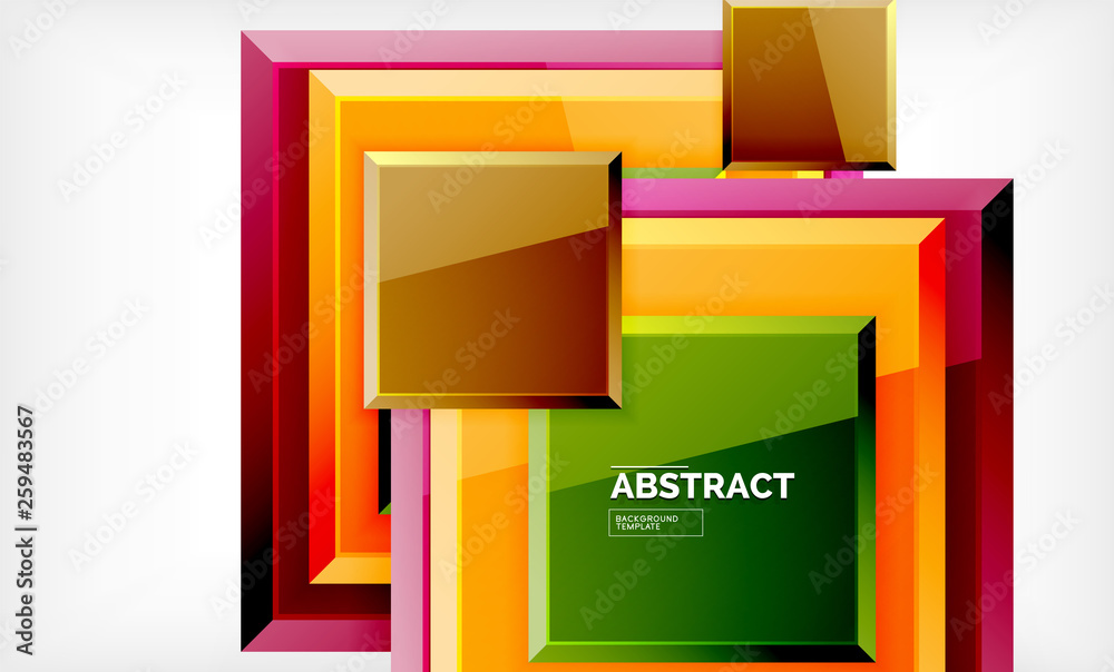 Square abstract background, glossy geometric design Square abstract background, glossy geometric design