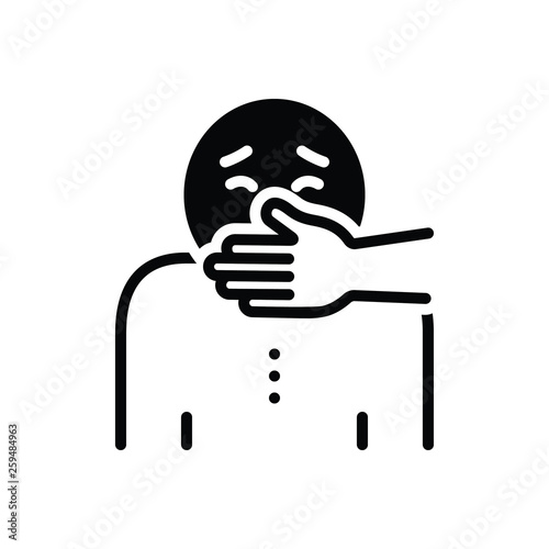 Black solid icon for kidnapping