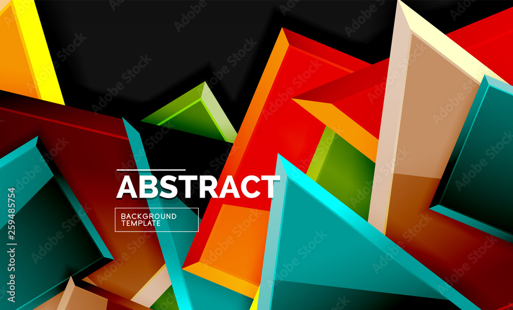 Squares and triangles geometrical background Squares and triangles geometrical background