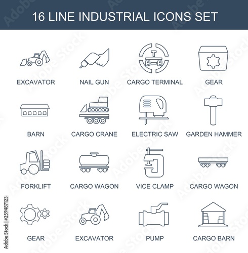 16 industrial icons