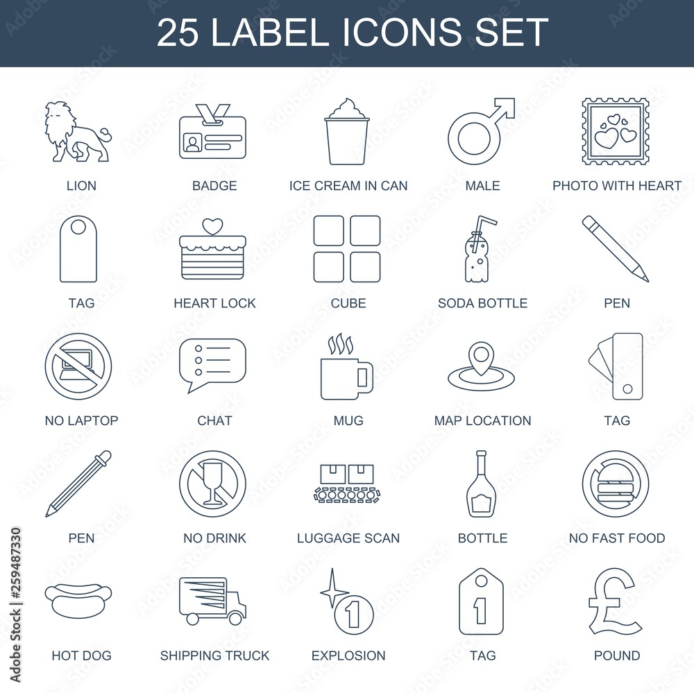 label icons label icons