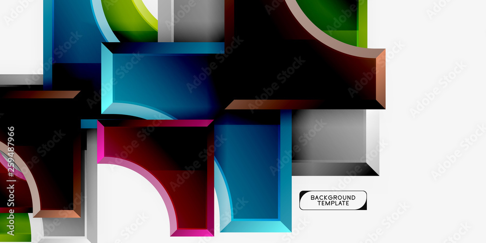 Fototapeta premium Geometric shapes abstract background