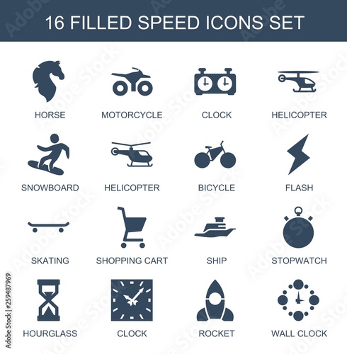 16 speed icons