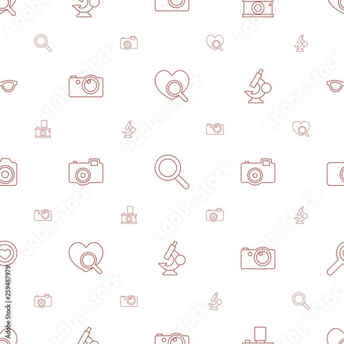 lens icons pattern seamless white background