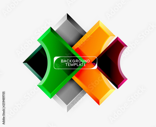 Geometrical 3d shapes background