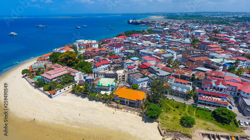 stone town zanzibar aerial view photo