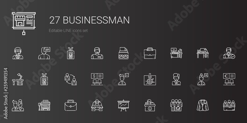 businessman icons set
