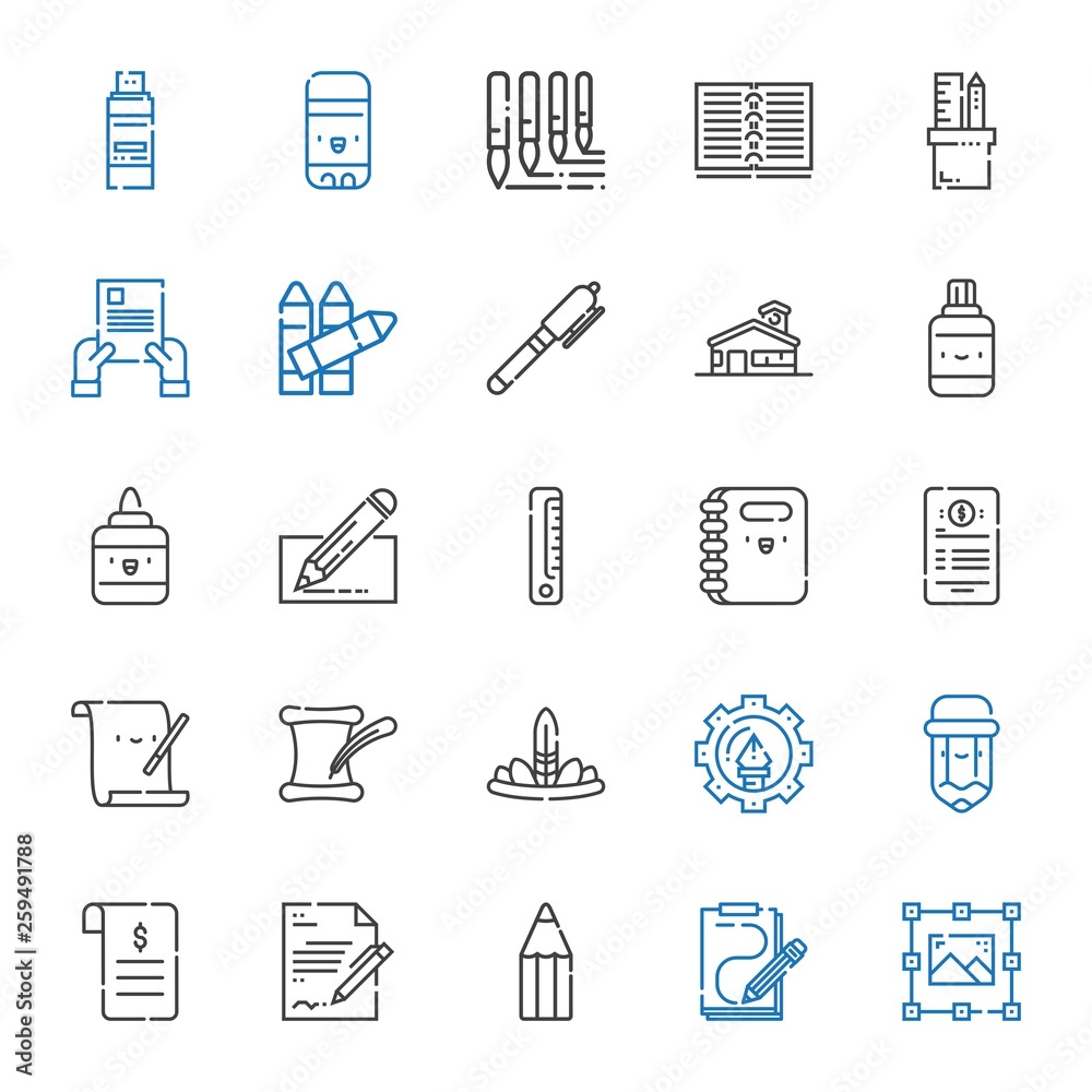 pen icons set pen icons set
