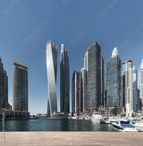 Modern skyscrapers in Marina Bay.Dubai.UAE © Eugene