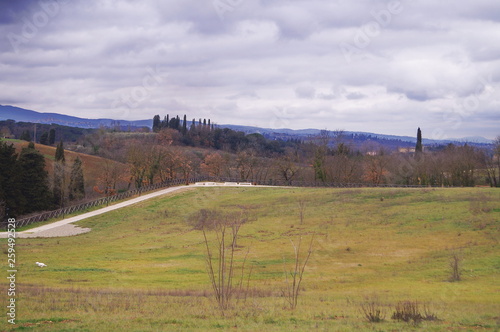 View of the Tuscan countryside from the Medici fortress of Poggio Imperiale, Poggibonsi photo