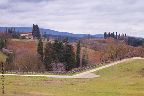 View of the Tuscan countryside from the Medici fortress of Poggio Imperiale, Poggibonsi photo