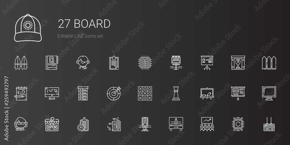 board icons set board icons set
