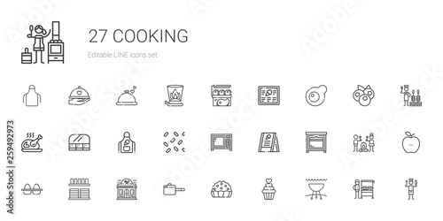 cooking icons set