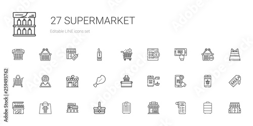 supermarket icons set