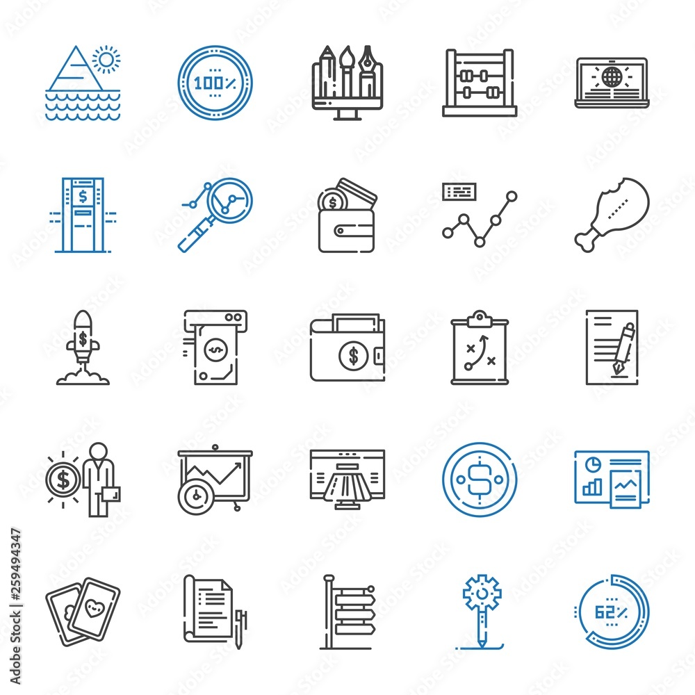 finance icons set