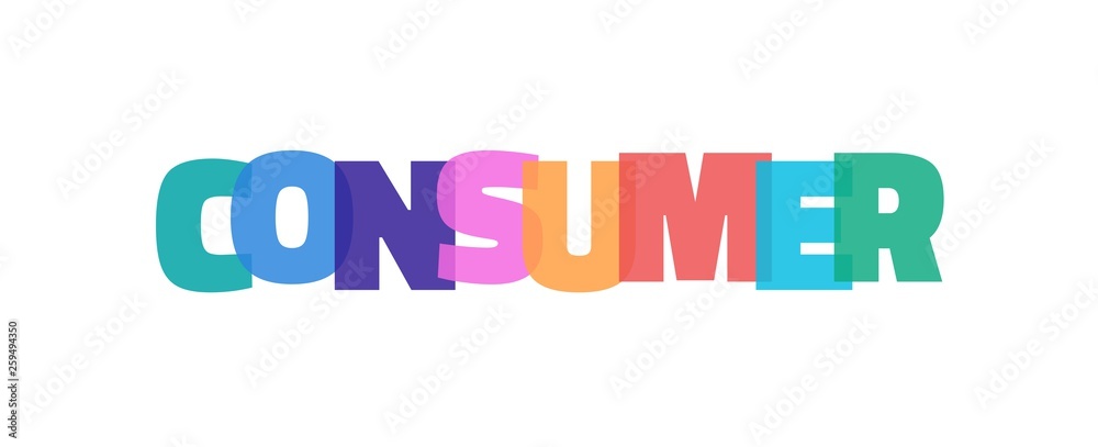 Consumer word concept Consumer word concept
